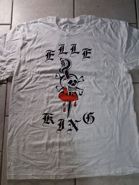 Elle King Unisex Sz L White Graphic Authentic Licensed Band Tshirt NWOT